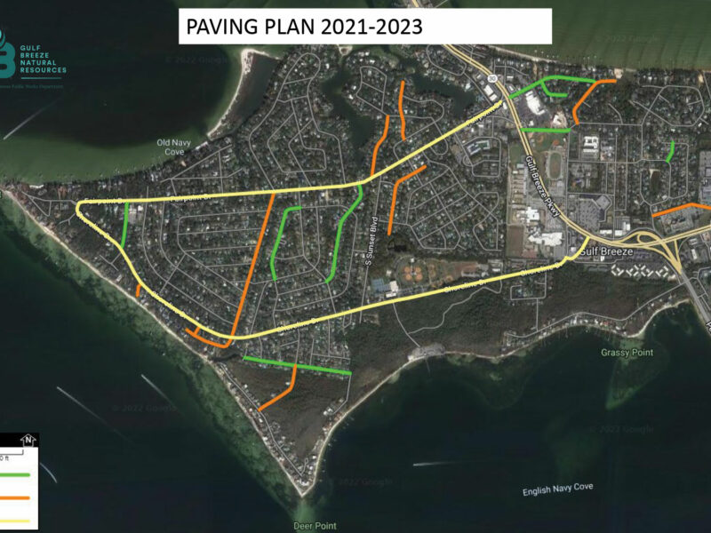 City of Gulf Breeze Paving Plan Aerial
