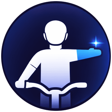bike hand signal left hand turn